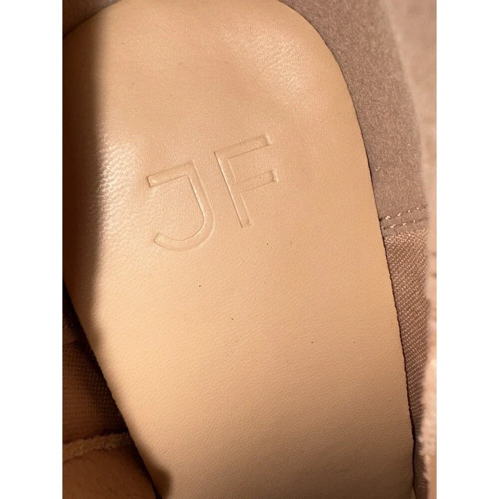 JUSTFAB Kendall Stretch Stiletto Boot Tan Brown Women's Faux Suede Size 6  JF
